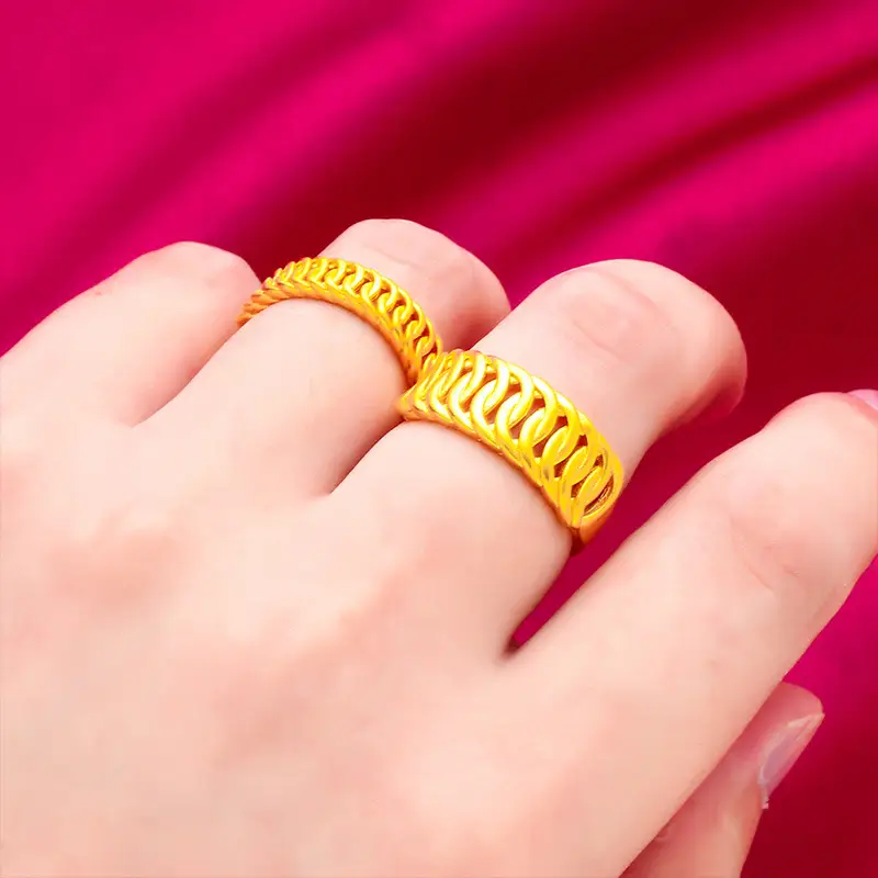 Vietnam Sand Gold Net Red Boss Ring for Women - Image 4