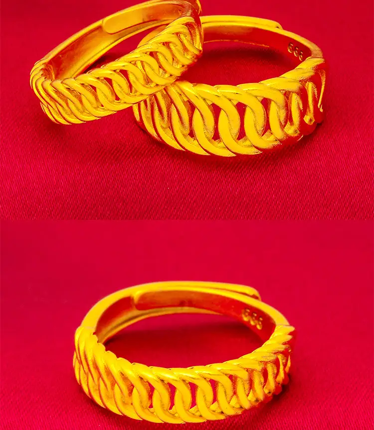 Vietnam Sand Gold Net Red Boss Ring for Women — feature 5