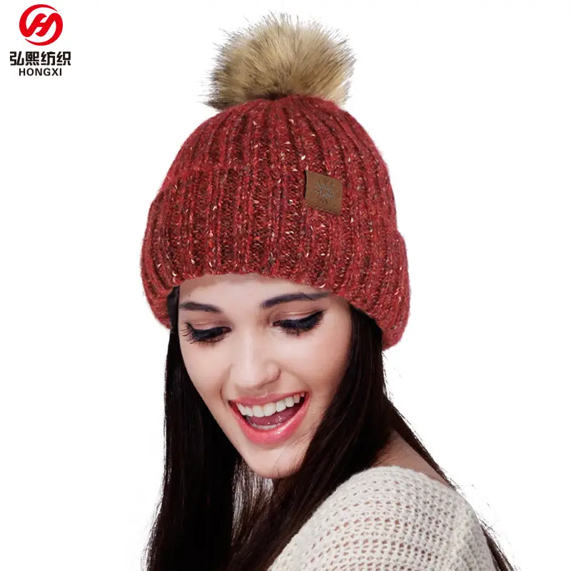 Knitted Wool Hat with Fur Pom Pom for Men Winter - Image 7