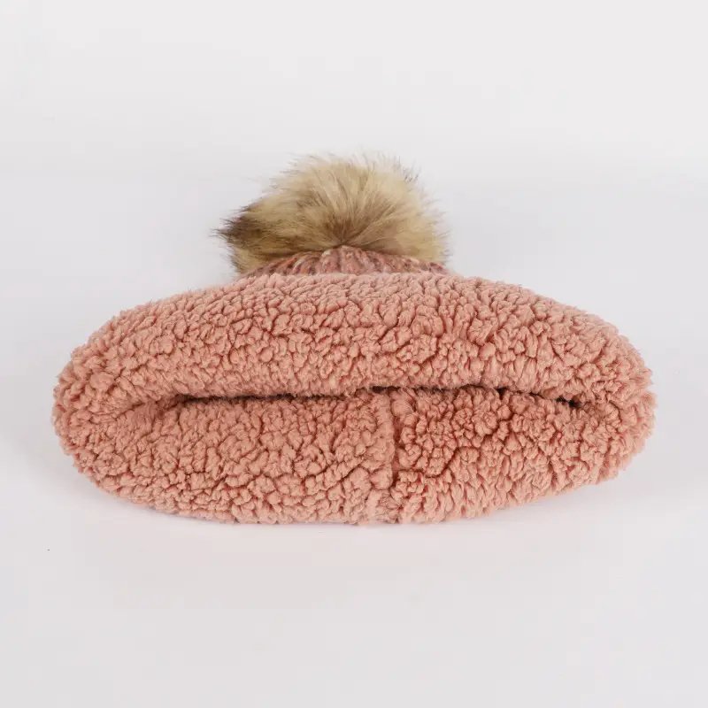 Knitted Wool Hat with Fur Pom Pom for Men Winter - Image 10