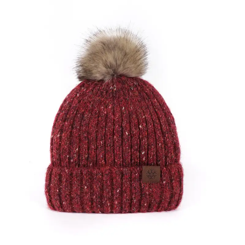 Knitted Wool Hat with Fur Pom Pom for Men Winter - Image 4