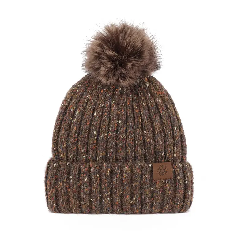 Knitted Wool Hat with Fur Pom Pom for Men Winter - Image 6