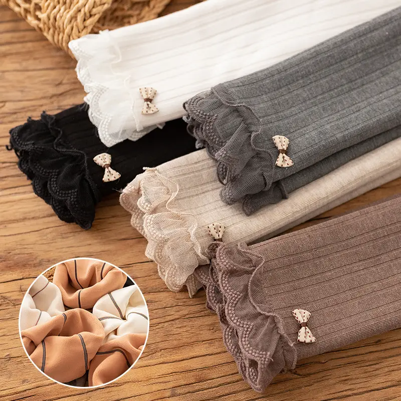 Girls Velvet Leggings Autumn Winter Warm Cotton Vertical Strip - Image 19