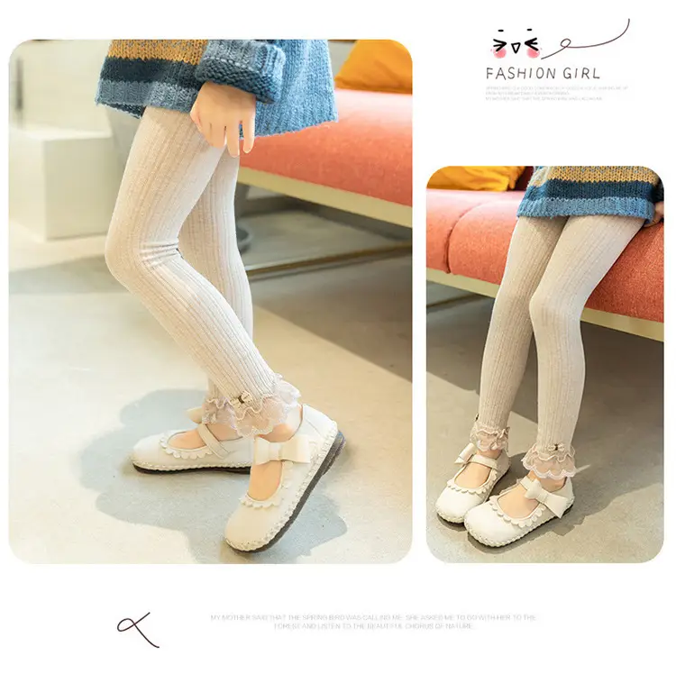 Girls Velvet Leggings Autumn Winter Warm Cotton Vertical Strip — feature 23