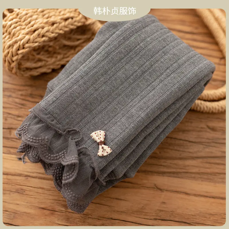 Girls Velvet Leggings Autumn Winter Warm Cotton Vertical Strip - Image 3