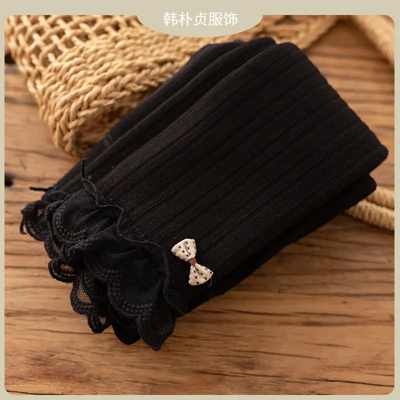 Girls Velvet Leggings Autumn Winter Warm Cotton Vertical Strip - Image 4