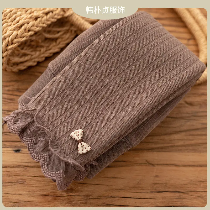 Girls Velvet Leggings Autumn Winter Warm Cotton Vertical Strip - Image 5
