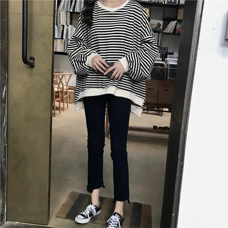 Women Striped Long Sleeve T-Shirt Autumn 2023 — feature 10