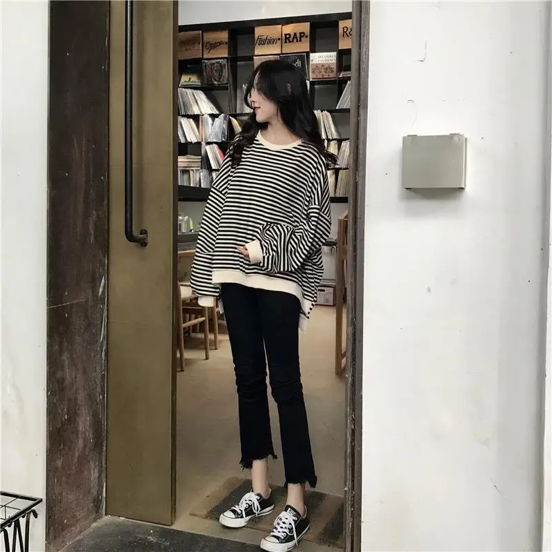 Women Striped Long Sleeve T-Shirt Autumn 2023 — feature 12