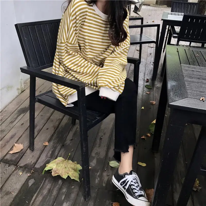 Women Striped Long Sleeve T-Shirt Autumn 2023 — feature 16