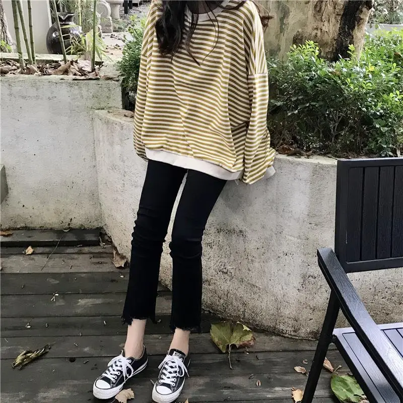 Women Striped Long Sleeve T-Shirt Autumn 2023 — feature 18