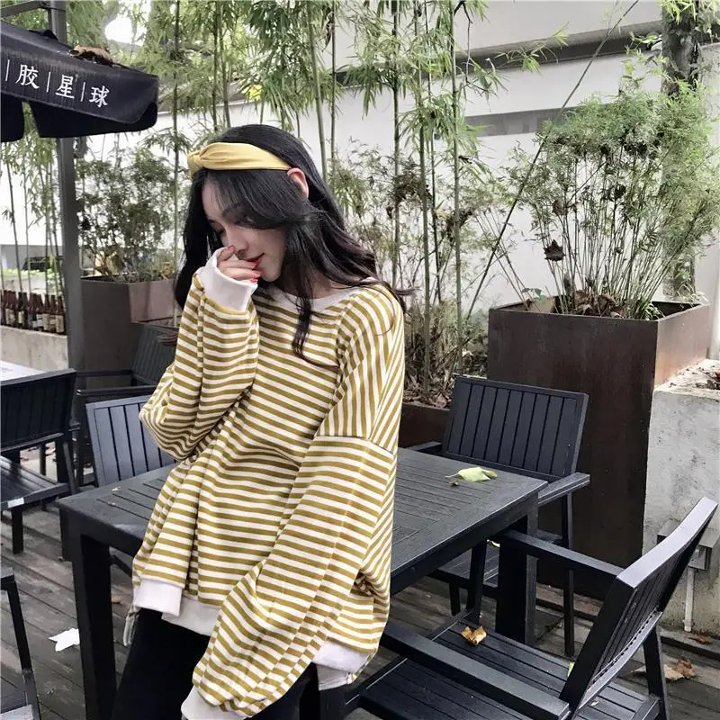 Women Striped Long Sleeve T-Shirt Autumn 2023 — feature 21
