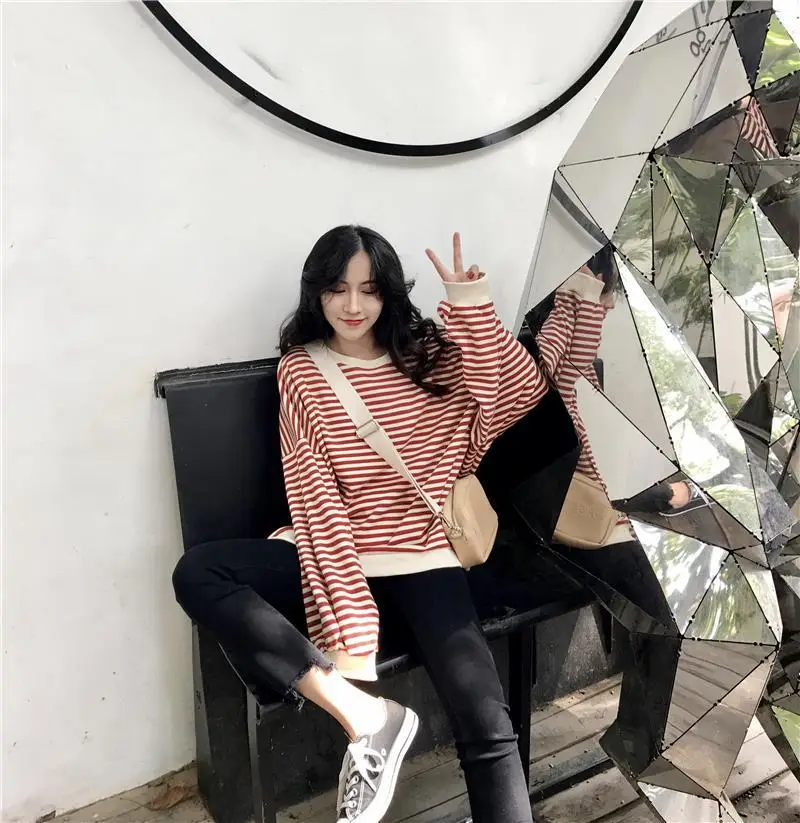 Women Striped Long Sleeve T-Shirt Autumn 2023 — feature 5
