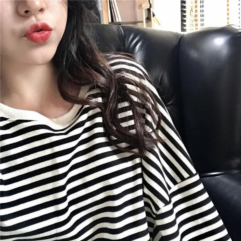 Women Striped Long Sleeve T-Shirt Autumn 2023 — feature 8