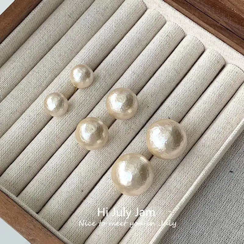 S925 Pearl Necklace with Gold Drop Earrings