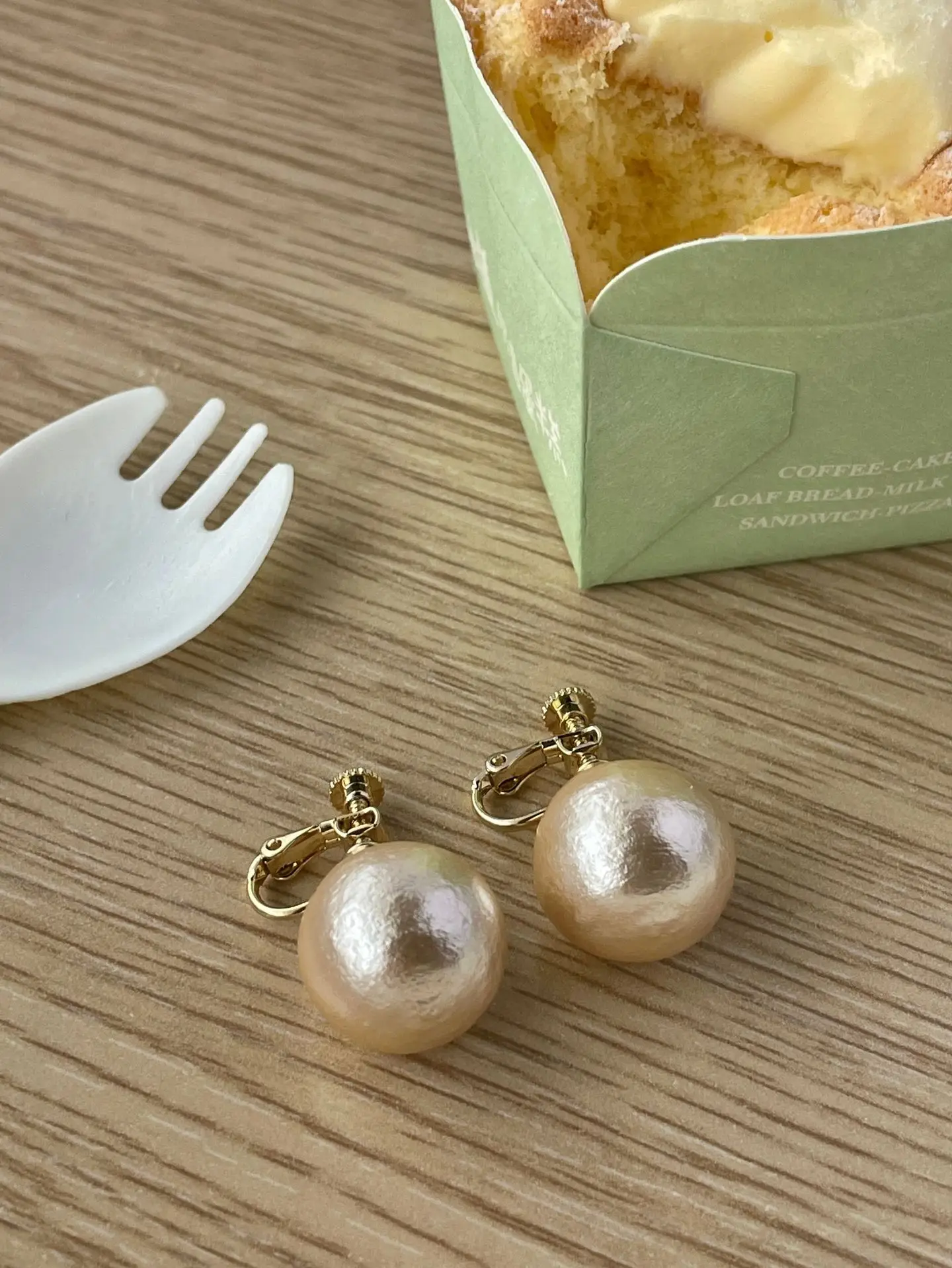 S925 Pearl Necklace with Gold Drop Earrings