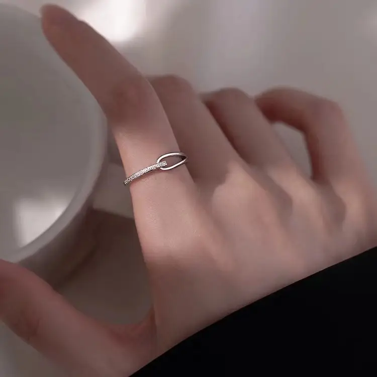 S925 Sterling Silver Knotted Ring for Girls - Image 3