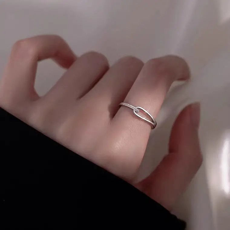 S925 Sterling Silver Knotted Ring for Girls - Image 4