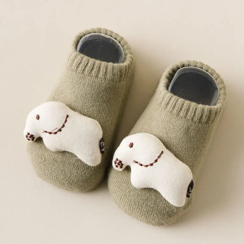 Three-Dimensional Mushroom Baby Socks White - Image 2