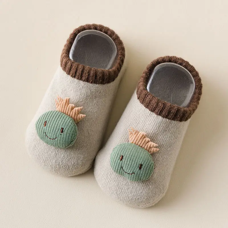 Three-Dimensional Mushroom Baby Socks White - Image 8