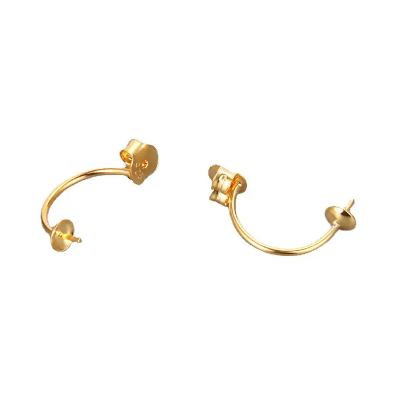 Rose Gold U-Shaped Ear Buckle Earrings 10mm - Image 8