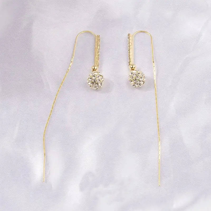 Women's Cold Style Diamond Ball Earline Earrings - Image 3