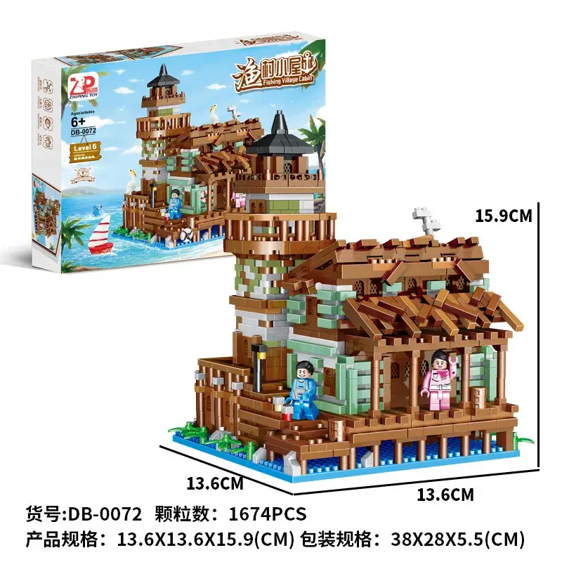 Fisherman's cabin 1674 blocks "color box]