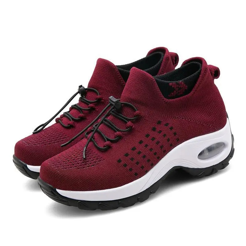 Spring 2022 Cross-border Amazon Women's Shoes Fashion All-match Sneakers Casual Shoes Large Size Air Cushion Slip-on Shoes