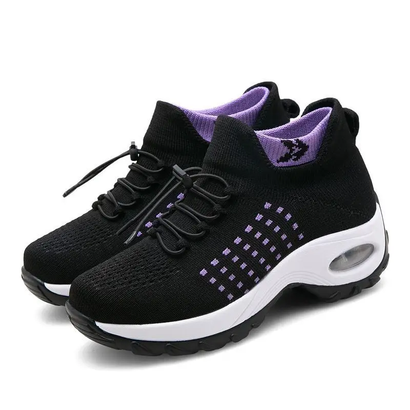 Spring 2022 Cross-border Amazon Women's Shoes Fashion All-match Sneakers Casual Shoes Large Size Air Cushion Slip-on Shoes