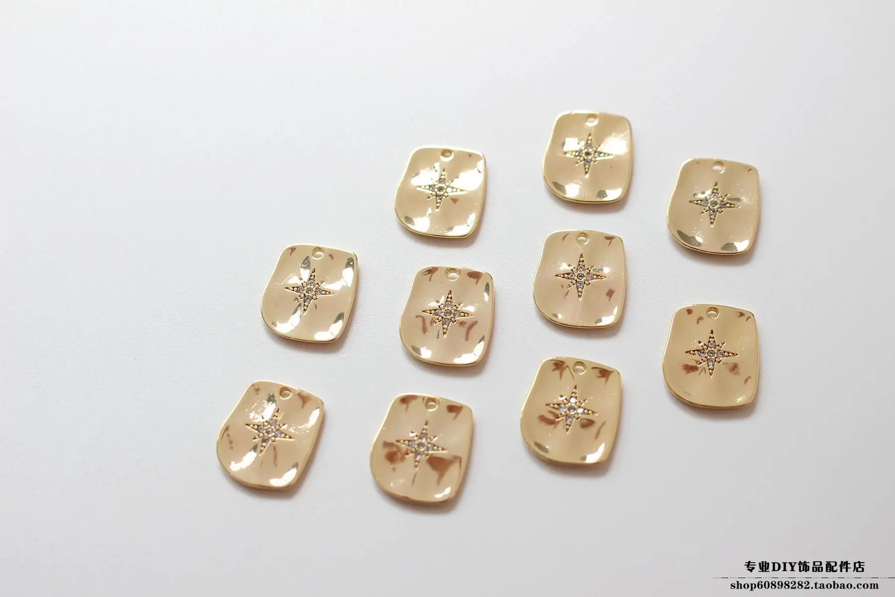 Copper Plated 18K True Gold Diamond Earrings Set — feature 10
