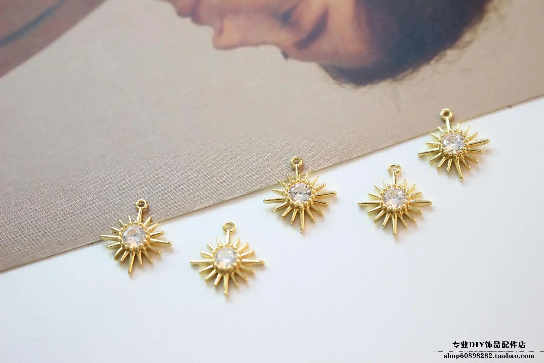 Copper Plated 18K True Gold Diamond Earrings Set — feature 13