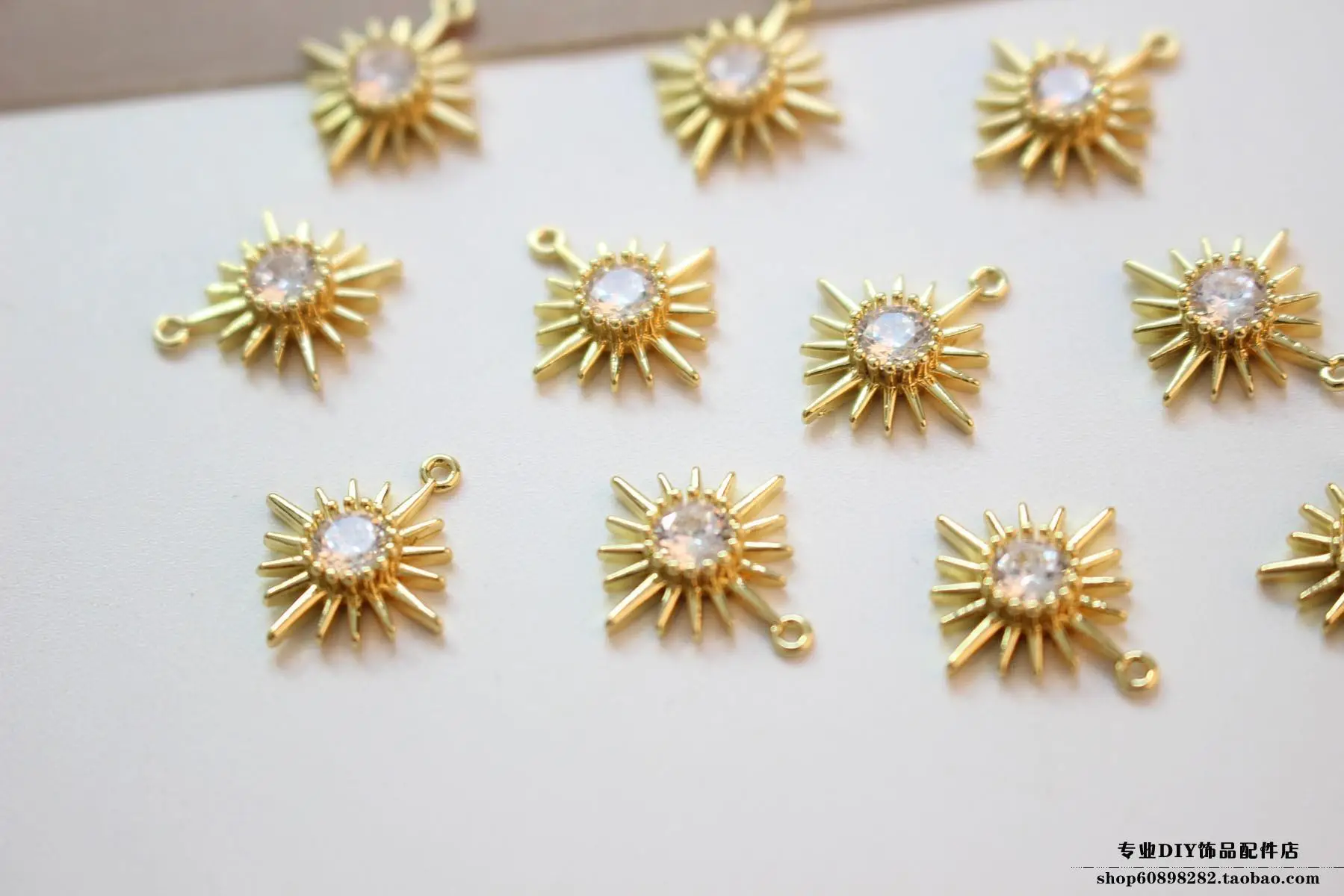 Copper Plated 18K True Gold Diamond Earrings Set — feature 14