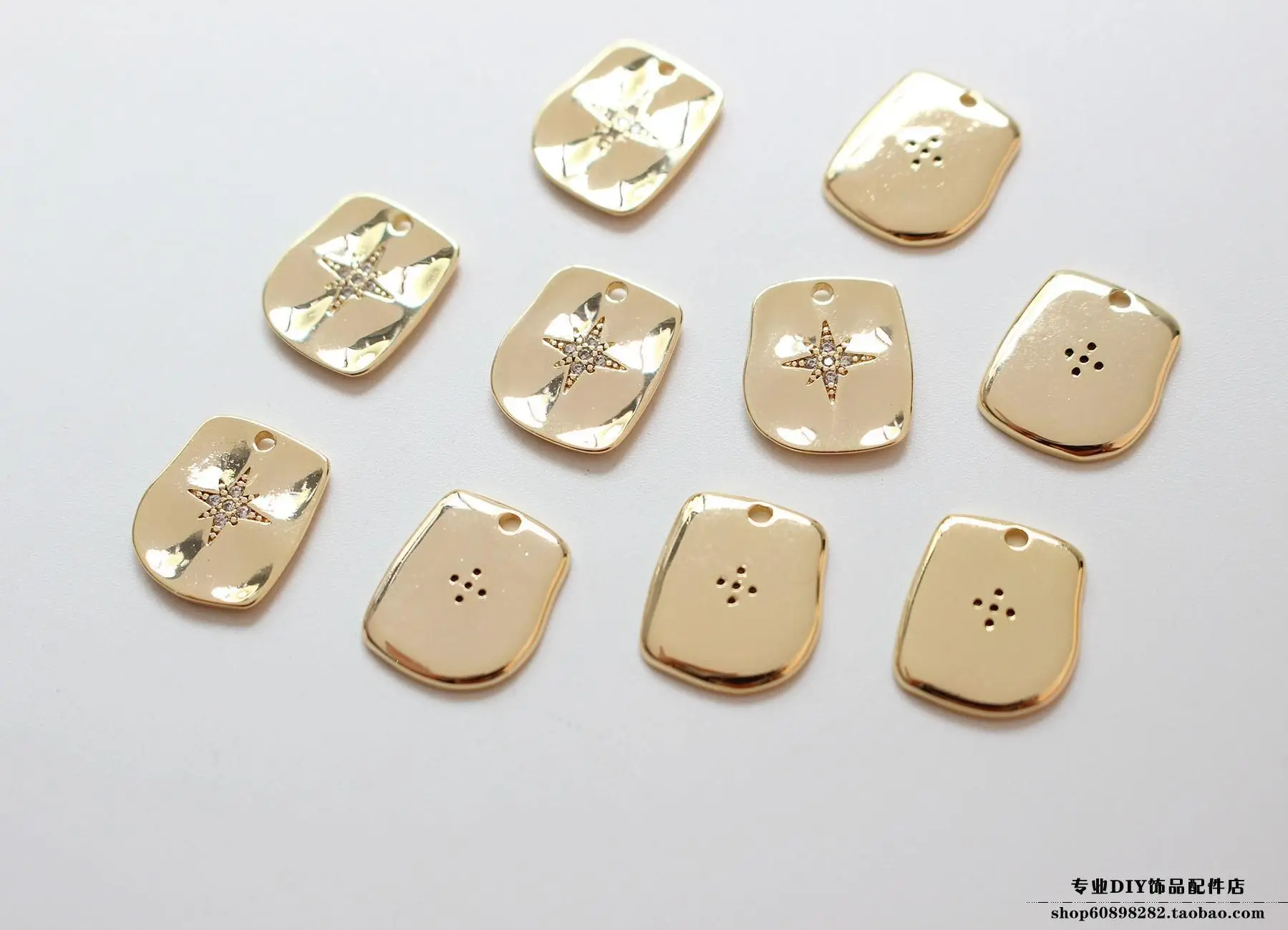 Copper Plated 18K True Gold Diamond Earrings Set — feature 8