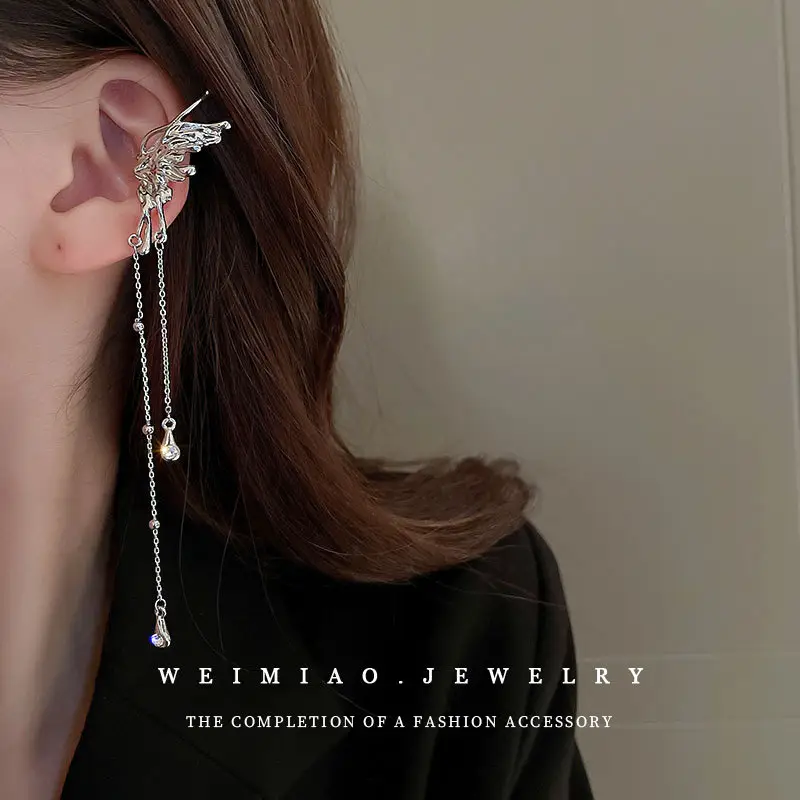 Butterfly Earrings with Sparkling Tassels for Women - Image 32