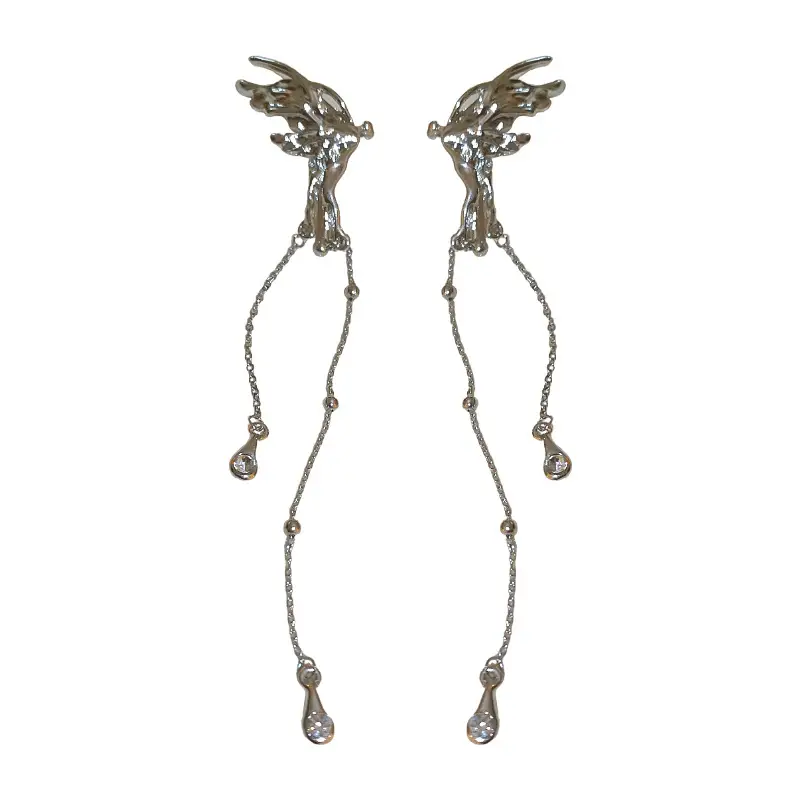 Butterfly Earrings with Sparkling Tassels for Women - Image 33