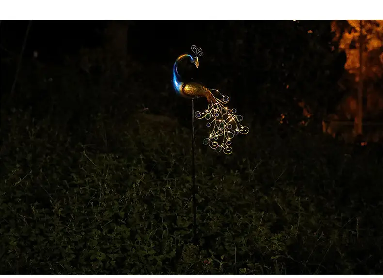Peacock Floor Lamp with Crystal Accents — feature 6