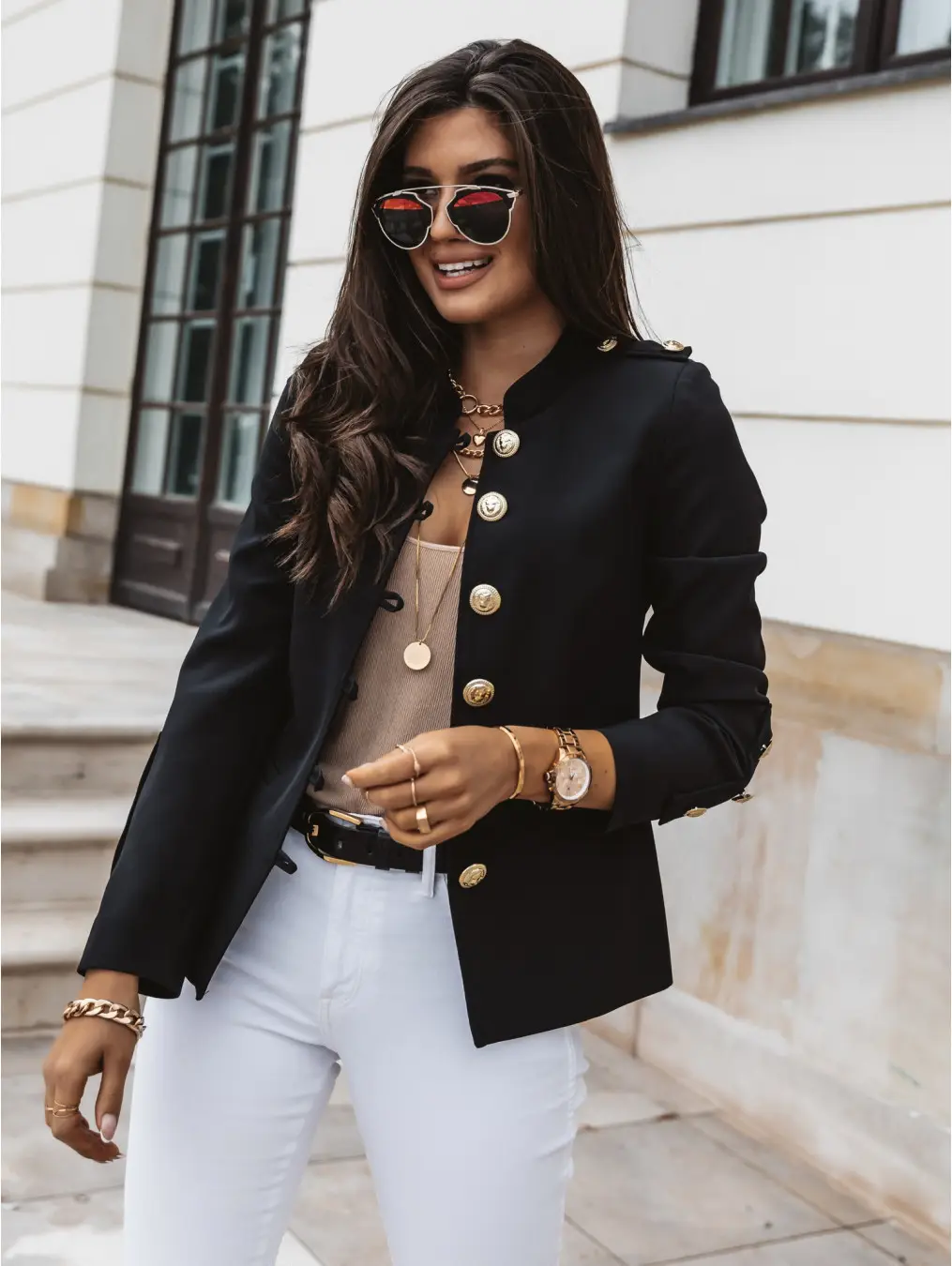 2025 Long Sleeve Slim Fit Buttoned Suit Jacket Brown - Image 6