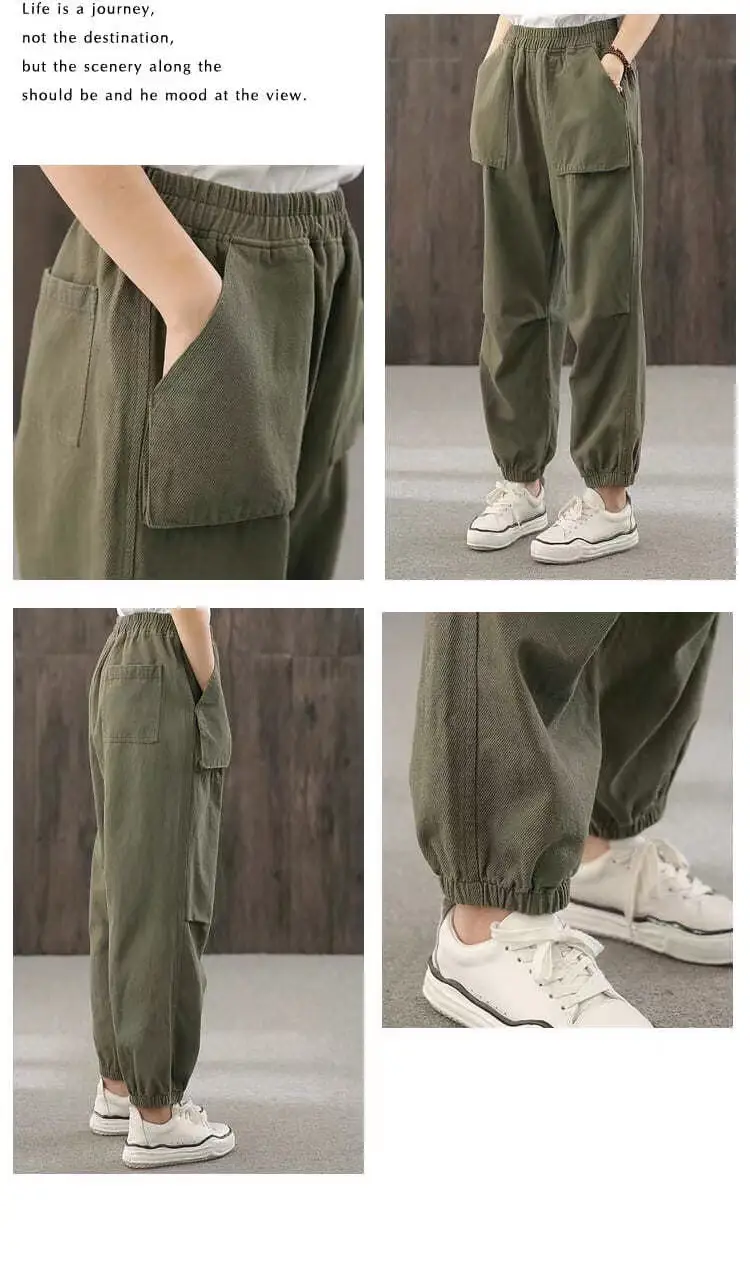 New Style Loose Pleated Cockwork Pants with Pocket — feature 11