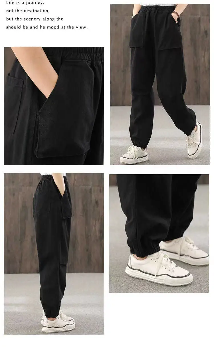 New Style Loose Pleated Cockwork Pants with Pocket — feature 17