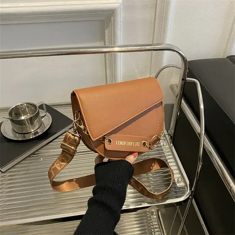 Women's Saddle Crossbody Bag Brown 2022 New - Image 10