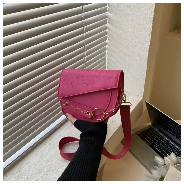 Women's Saddle Crossbody Bag Brown 2022 New - Image 5