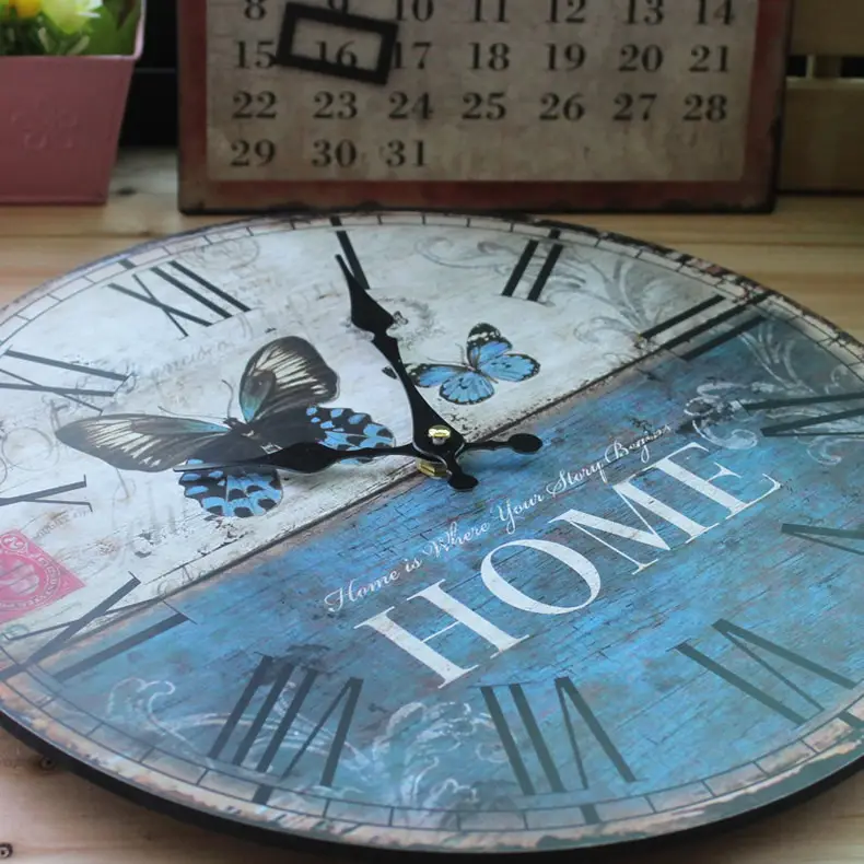 14" Backyard Self-Cleaning Wall Clock Modern Frame — feature 16