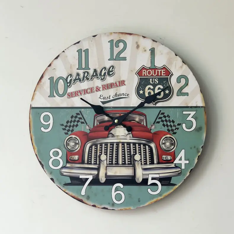 14" Backyard Self-Cleaning Wall Clock Modern Frame — feature 17