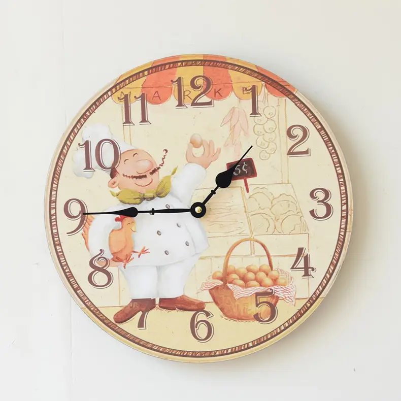 14" Backyard Self-Cleaning Wall Clock Modern Frame — feature 25