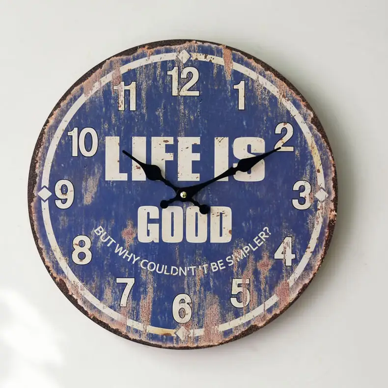 14" Backyard Self-Cleaning Wall Clock Modern Frame — feature 27