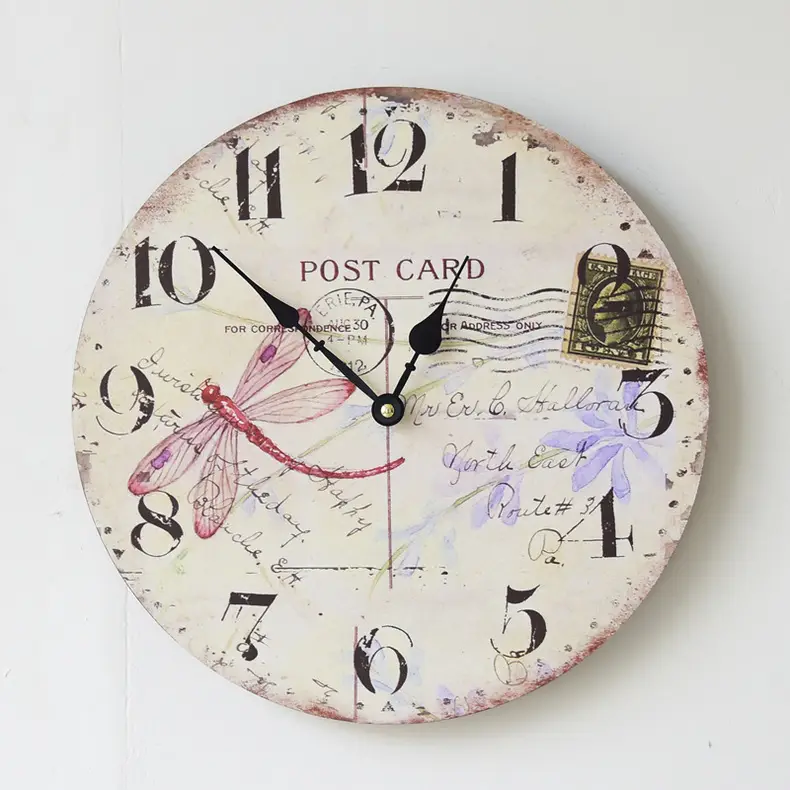14" Backyard Self-Cleaning Wall Clock Modern Frame — feature 5