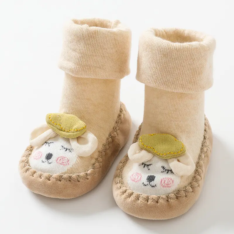 Baby Socks Non-Slip Leather Toddler Lamb Princess