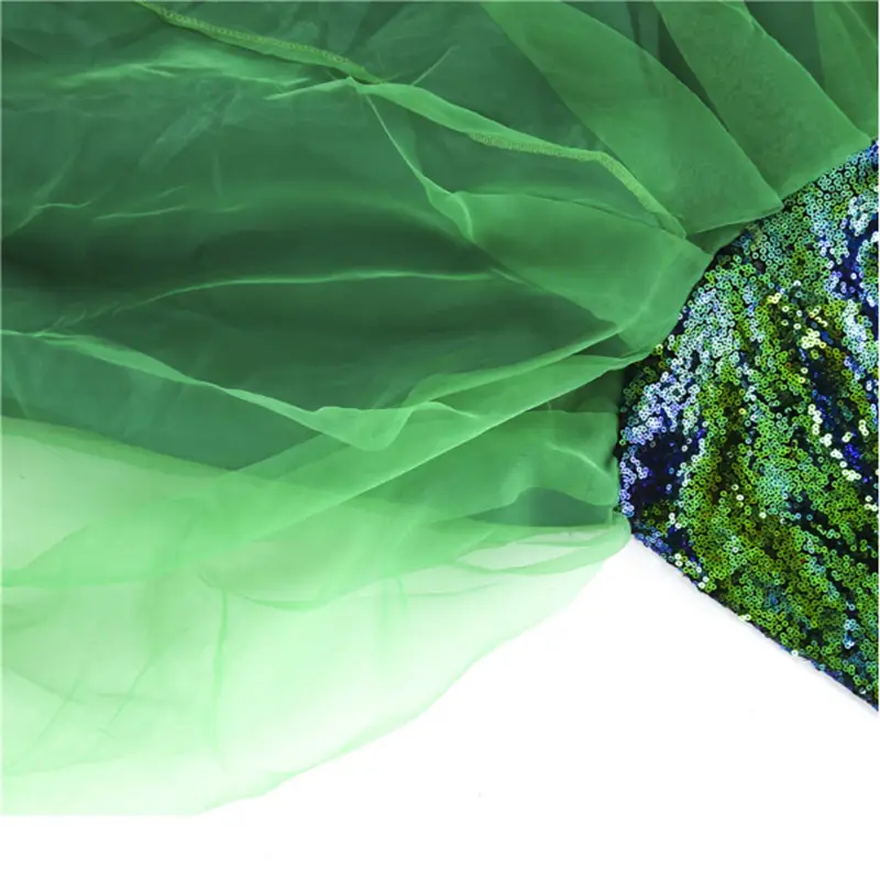 Halloween Mermaid Fishtail Costume Blue Green