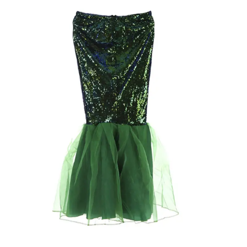 Halloween Mermaid Fishtail Costume Blue Green