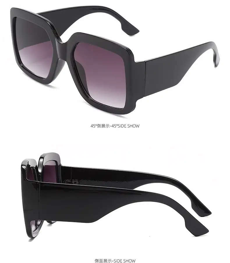 Women's Retro Box Sunshade Sunglasses Brown Tortie — feature 13